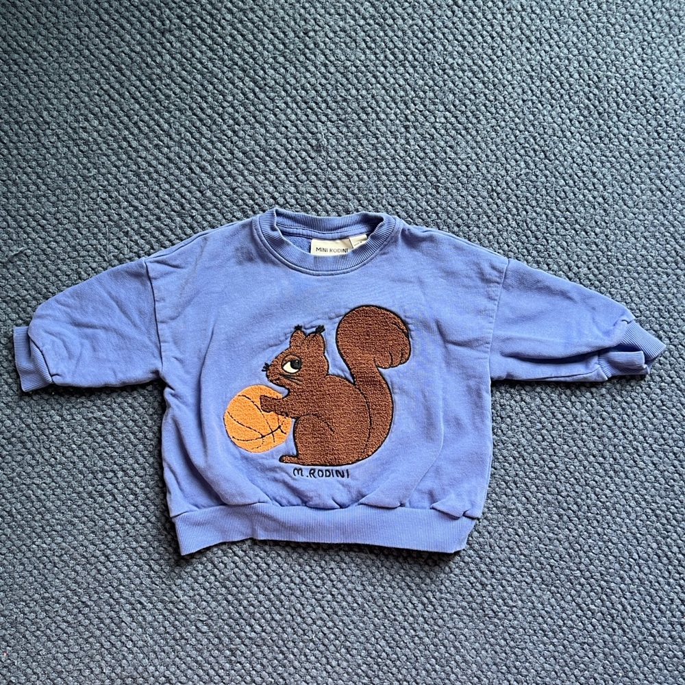 Mini Rodini Blue Squirrel Sweatshirt
